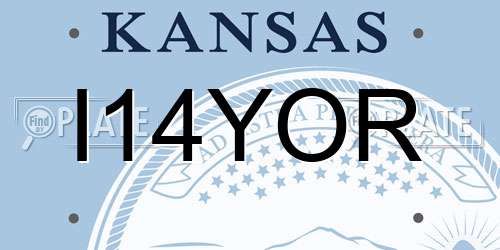 I14YOR Kansas License Plate