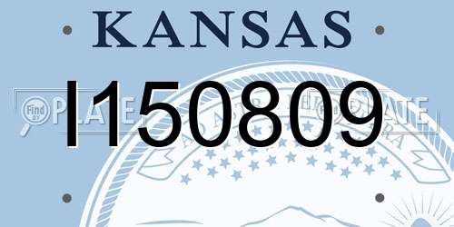 I150809 Kansas License Plate