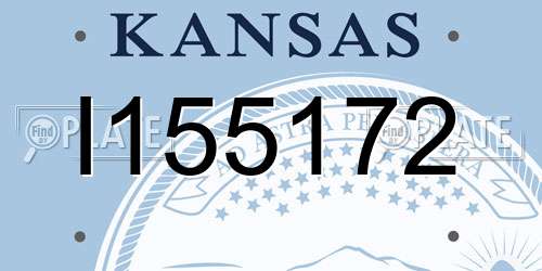 I155172 Kansas License Plate