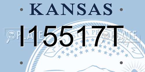 I15517T Kansas License Plate