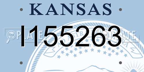I155263 Kansas License Plate