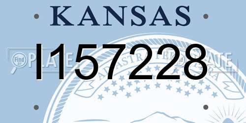 I157228 Kansas License Plate