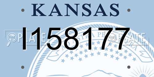 I158177 Kansas License Plate
