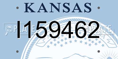 I159462 Kansas License Plate