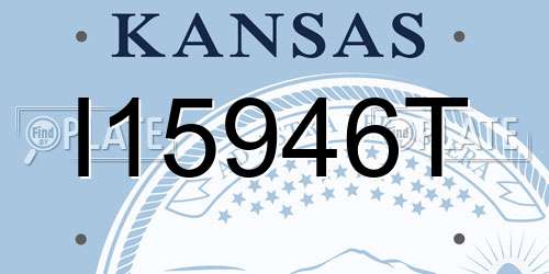 I15946T Kansas License Plate