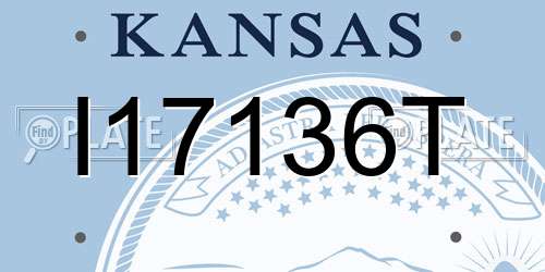 I17136T Kansas License Plate
