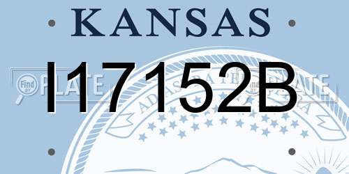 I17152B Kansas License Plate