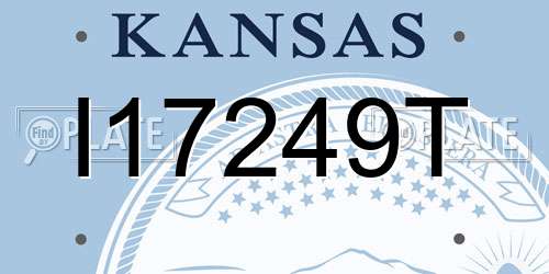I17249T Kansas License Plate