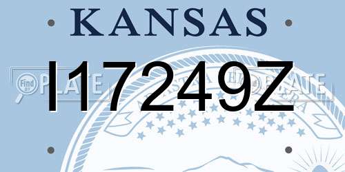 I17249Z Kansas License Plate