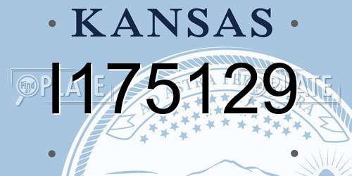 I175129 Kansas License Plate