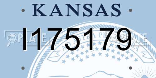 I175179 Kansas License Plate