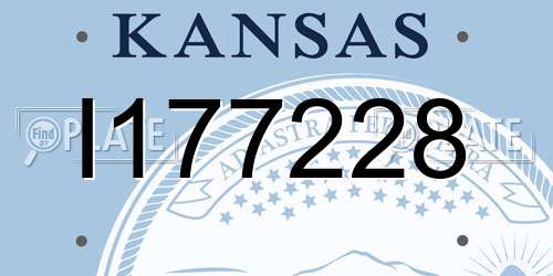 I177228 Kansas License Plate