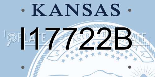 I17722B Kansas License Plate