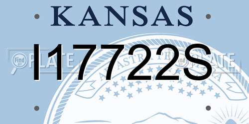 I17722S Kansas License Plate