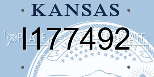 I177492 Kansas License Plate