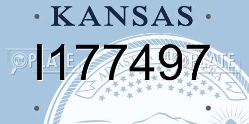 I177497 Kansas License Plate