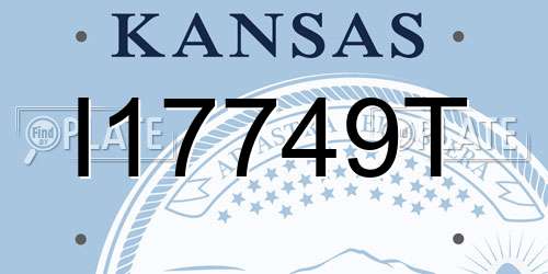 I17749T Kansas License Plate