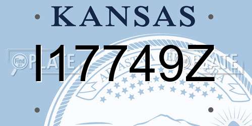 I17749Z Kansas License Plate