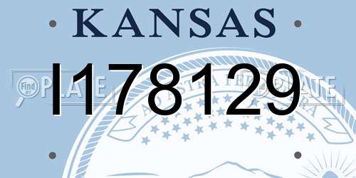 I178129 Kansas License Plate