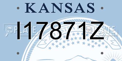 I17871Z Kansas License Plate