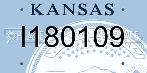 I180109 Kansas License Plate