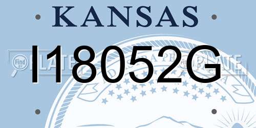 I18052G Kansas License Plate