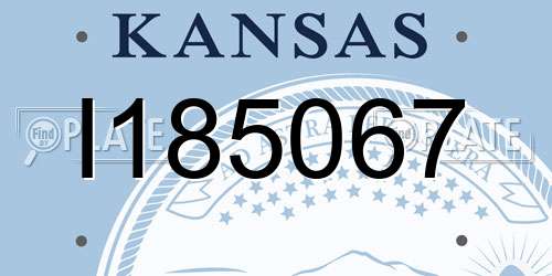 I185067 Kansas License Plate
