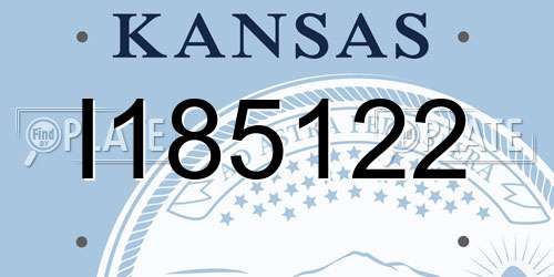 I185122 Kansas License Plate