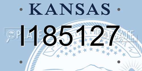 I185127 Kansas License Plate