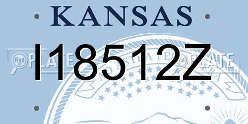 I18512Z Kansas License Plate
