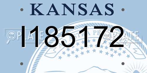 I185172 Kansas License Plate