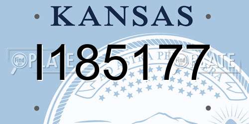 I185177 Kansas License Plate