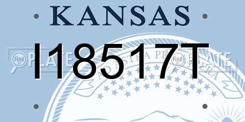I18517T Kansas License Plate