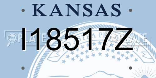 I18517Z Kansas License Plate