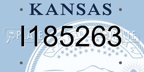 I185263 Kansas License Plate