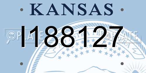 I188127 Kansas License Plate