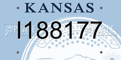 I188177 Kansas License Plate