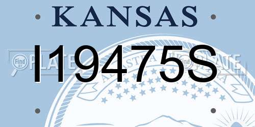 I19475S Kansas License Plate