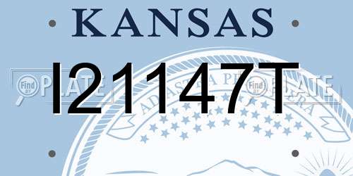 I21147T Kansas License Plate