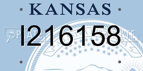 I216158 Kansas License Plate