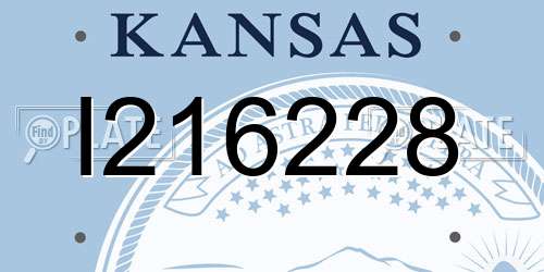 I216228 Kansas License Plate