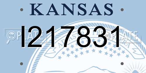 I217831 Kansas License Plate