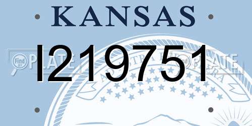 I219751 Kansas License Plate