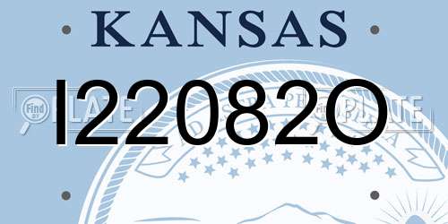 I22082O Kansas License Plate