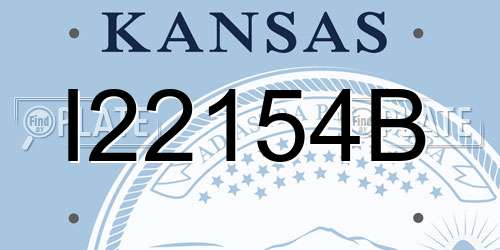 I22154B Kansas License Plate
