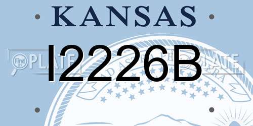 I2226B Kansas License Plate