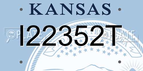 I22352T Kansas License Plate