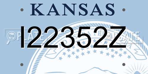 I22352Z Kansas License Plate