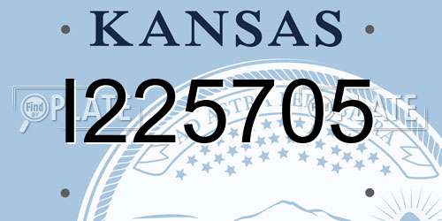 I225705 Kansas License Plate