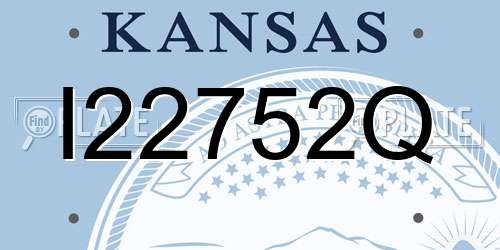 I22752Q Kansas License Plate